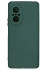 Newface Huawei Nova 9 SE Kılıf Nano içi Kadife Silikon - Koyu Yeşil