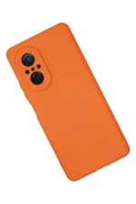 Newface Huawei Nova 9 SE Kılıf Nano içi Kadife Silikon - Turuncu - Görsel 3