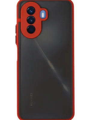 Newface Huawei Nova Y70 Kılıf Montreal Silikon Kapak - Kırmızı