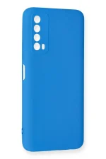 Newface Huawei P Smart 2021 Kılıf Nano içi Kadife Silikon - Mavi - Görsel 2
