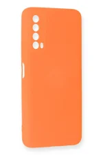 Newface Huawei P Smart 2021 Kılıf Nano içi Kadife Silikon - Turuncu - Görsel 2