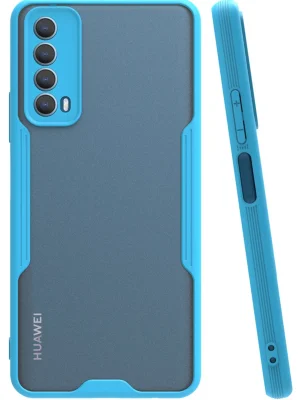 Newface Huawei P Smart 2021 Kılıf Platin Silikon - Mavi