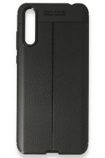 Newface Huawei P Smart S Kılıf Focus Derili Silikon - Siyah - Görsel 2