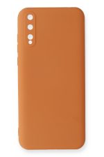 Newface Huawei P Smart S Kılıf Nano içi Kadife  Silikon - Turuncu