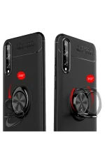 Newface Huawei P Smart S Kılıf Range Yüzüklü Silikon - Siyah - Görsel 3