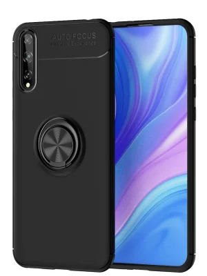Newface Huawei P Smart S Kılıf Range Yüzüklü Silikon - Siyah