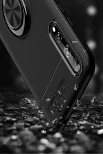 Newface Huawei P Smart S Kılıf Range Yüzüklü Silikon - Siyah - Görsel 6