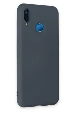 Newface Huawei P20 Lite Kılıf Nano içi Kadife Silikon - Gri - Görsel 2