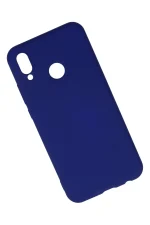 Newface Huawei P20 Lite Kılıf Nano içi Kadife Silikon - Koyu Mavi - Görsel 2