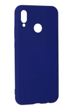 Newface Huawei P20 Lite Kılıf Nano içi Kadife Silikon - Koyu Mavi - Görsel 3