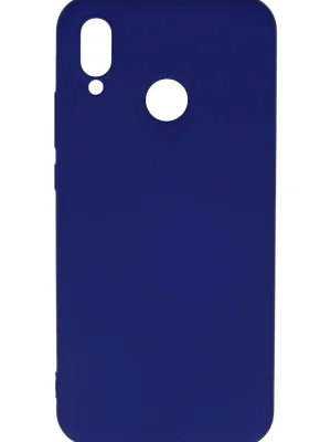 Newface Huawei P20 Lite Kılıf Nano içi Kadife Silikon - Koyu Mavi