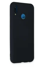 Newface Huawei P20 Lite Kılıf Nano içi Kadife Silikon - Lacivert - Görsel 2