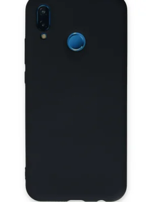 Newface Huawei P20 Lite Kılıf Nano içi Kadife Silikon - Lacivert