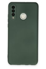 Newface Huawei P30 Lite Kılıf Nano içi Kadife  Silikon - Koyu Yeşil