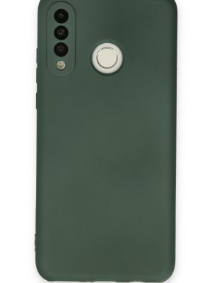 Newface Huawei P30 Lite Kılıf Nano içi Kadife  Silikon - Koyu Yeşil