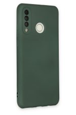 Newface Huawei P30 Lite Kılıf Nano içi Kadife  Silikon - Koyu Yeşil - Görsel 2