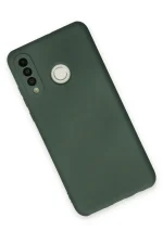 Newface Huawei P30 Lite Kılıf Nano içi Kadife Silikon - Koyu Yeşil - Görsel 3