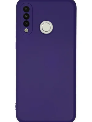 Newface Huawei P30 Lite Kılıf Nano içi Kadife Silikon - Mor
