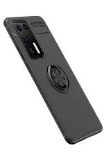 Newface Huawei P40 Kılıf Range Yüzüklü Silikon - Siyah - Görsel 2
