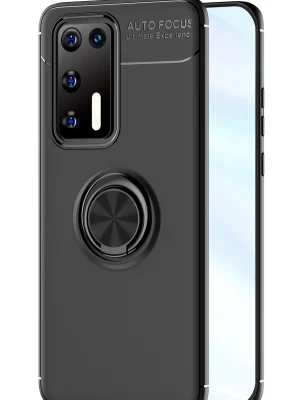 Newface Huawei P40 Kılıf Range Yüzüklü Silikon - Siyah