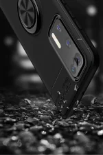 Newface Huawei P40 Kılıf Range Yüzüklü Silikon - Siyah - Görsel 5