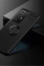 Newface Huawei P40 Pro Kılıf Range Yüzüklü Silikon - Siyah - Görsel 3