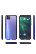 Newface Huawei Y5P Kılıf Lüx Şeffaf Silikon - Şeffaf - Görsel 2
