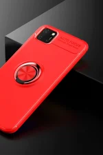 Newface Huawei Y5P Kılıf Range Yüzüklü Silikon - Kırmızı - Görsel 2