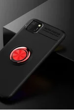 Newface Huawei Y5P Kılıf Range Yüzüklü Silikon - Siyah-Kırmızı - Görsel 2