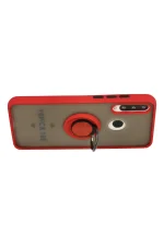 Newface Huawei Y6P Kılıf Montreal Yüzüklü Silikon Kapak - Kırmızı - Görsel 3