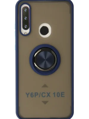 Newface Huawei Y6P Kılıf Montreal Yüzüklü Silikon Kapak - Lacivert