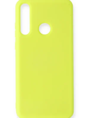 Newface Huawei Y6P Kılıf Nano içi Kadife Silikon - Sarı