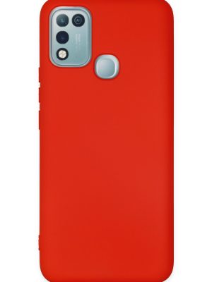 Newface İnfinix Hot 10 Play Kılıf Nano içi Kadife  Silikon - Kırmızı