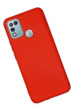 Newface İnfinix Hot 10 Play Kılıf Nano içi Kadife  Silikon - Kırmızı - Görsel 3