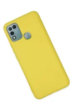 Newface İnfinix Hot 10 Play Kılıf Nano içi Kadife Silikon - Sarı - Görsel 3