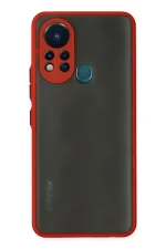 Newface İnfinix Hot 11s Kılıf Montreal Silikon Kapak - Kırmızı