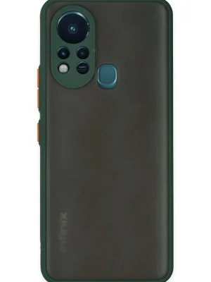 Newface İnfinix Hot 11s Kılıf Montreal Silikon Kapak - Yeşil