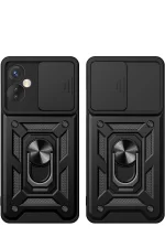 Newface İnfinix Hot 30 5G Kılıf Pars Lens Yüzüklü Silikon - Yeşil - Görsel 3