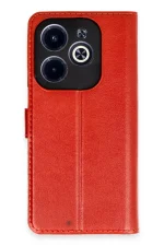 Newface İnfinix Hot 40 Kılıf Trend S Plus Kapaklı Kılıf - Kırmızı