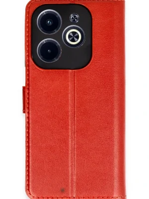 Newface İnfinix Hot 40 Kılıf Trend S Plus Kapaklı Kılıf - Kırmızı