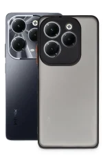 Newface İnfinix Hot 40 Pro Kılıf Montreal Silikon Kapak - Siyah - Görsel 3