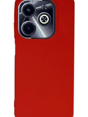 Newface İnfinix Hot 40i Kılıf First Silikon - Kırmızı