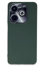 Newface İnfinix Hot 40i Kılıf First Silikon - Koyu Yeşil