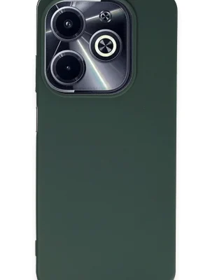 Newface İnfinix Hot 40i Kılıf First Silikon - Koyu Yeşil