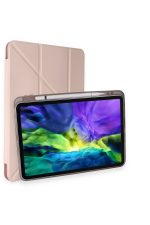 Newface iPad 10.2 (7.nesil) Kılıf Kalemlikli Hugo Tablet Kılıfı - Rose Gold