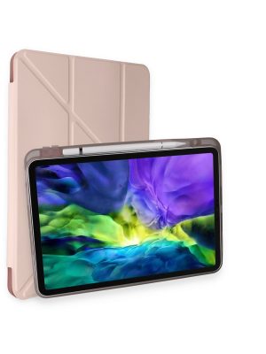 Newface iPad 10.2 (7.nesil) Kılıf Kalemlikli Hugo Tablet Kılıfı - Rose Gold
