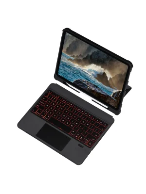 Newface T5206D iPad 10.2 (7.nesil) Kılıf İnter Ledli Klavyeli Tablet Kılıfı - Siyah