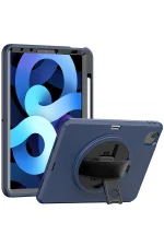 Newface iPad 2022 10.9 (10.nesil) Kılıf Hand Strap Tablet Kılıfı - Gri - Görsel 3