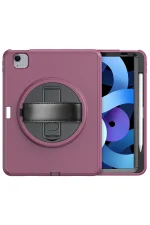 Newface iPad 2022 10.9 (10.nesil) Kılıf Hand Strap Tablet Kılıfı - Mürdüm - Görsel 3