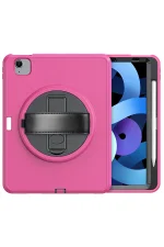 Newface iPad 2022 10.9 (10.nesil) Kılıf Hand Strap Tablet Kılıfı - Pembe - Görsel 3